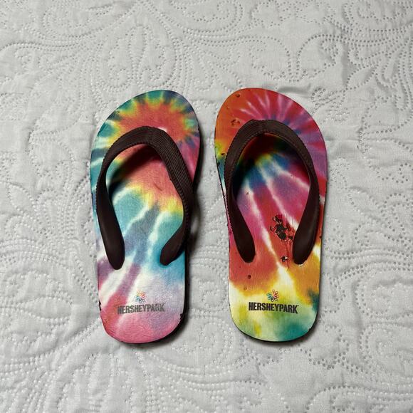 Hershey Park Tie Dye Flip Flop Sandals Size 9 - Picture 5 of 5